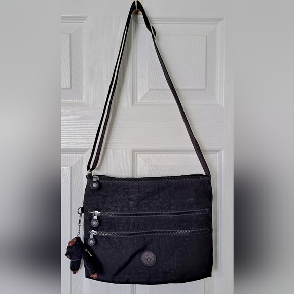 Kipling Handbags - Kipling Alvar Black Crossbody Purse with Monkey